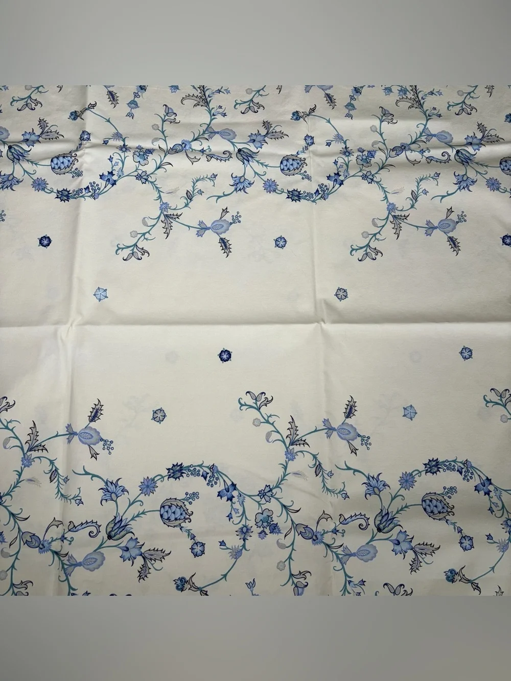 Vent Du Sud Blue and White French Tablecloth Teflon Coated Rectangular 92